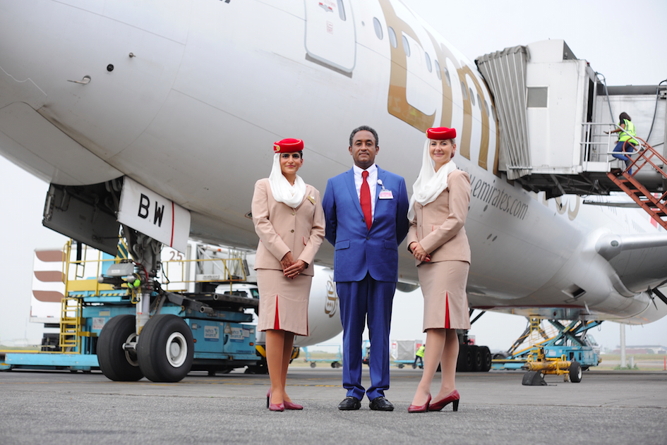 BREAKING: Emirates Lands In Nigeria In Style [PHOTOS