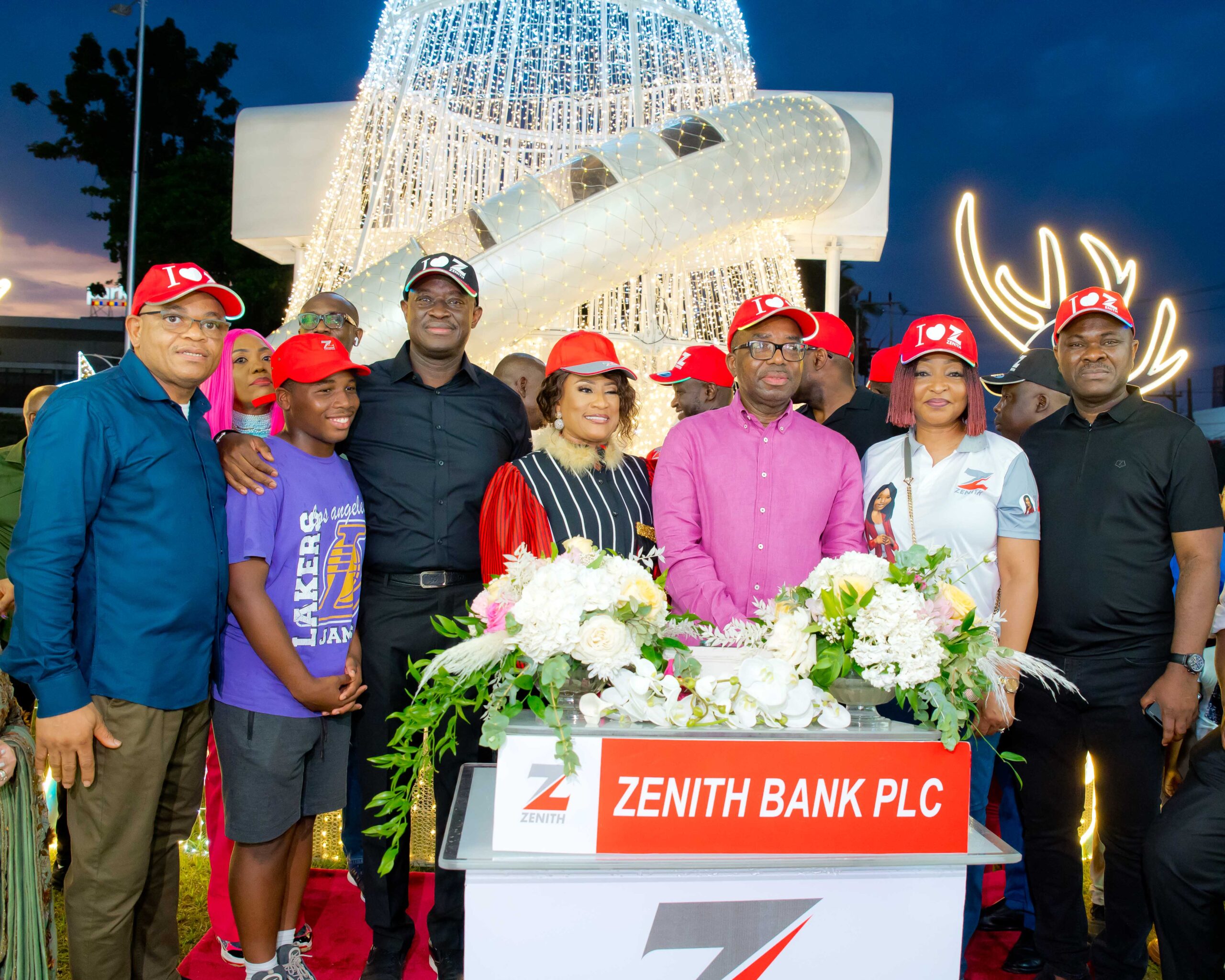 SPECTACLE AS ZENITH BANK LIGHTS UP AJOSE ADEOGUN STREET FOR THE YULETIDE SEASON